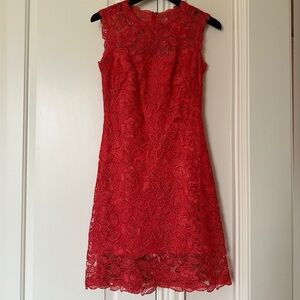 Tadashi Shoji Red Lace Dress